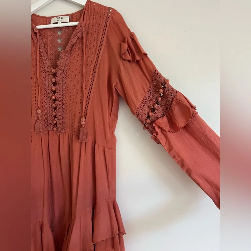 SEA NY RUFFLE DRESS SIZE 4 - Picture 8 of 8